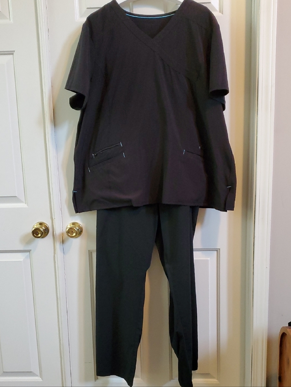 Black Scrubstar 3X Scrub Set - Top and Pants